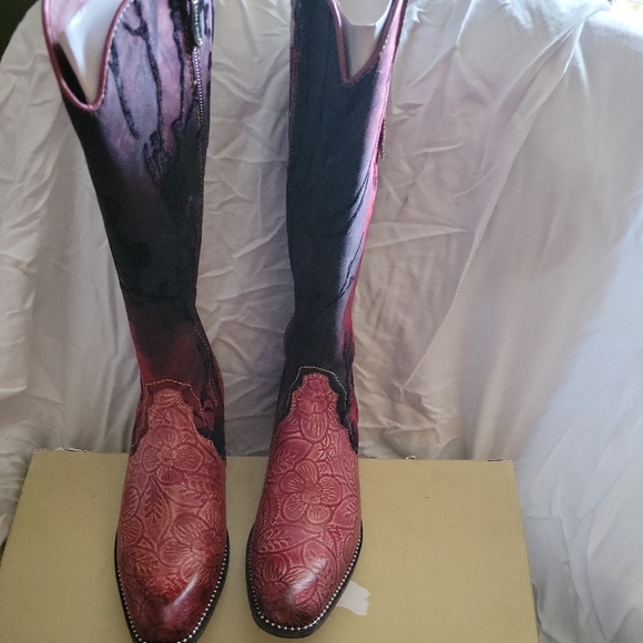 👗 Spring step L’Artise Laretilyn Red boots 7.5-8 US - Picture 2 of 12